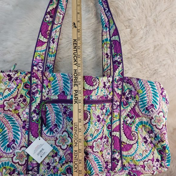 Vera Bradley Disney Parks Plums Up Mickey Large Duffle Purple Weekend/Tr… - Picture 6 of 11